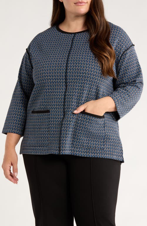 Jones New York Binding Edge Pocket Top In Multi