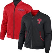 Darius Rucker Collection by Fanatics Men's Darius Rucker Collection by Fanatics Black/Red Philadelphia Phillies Reversible Full-Zip Bomber Jacket