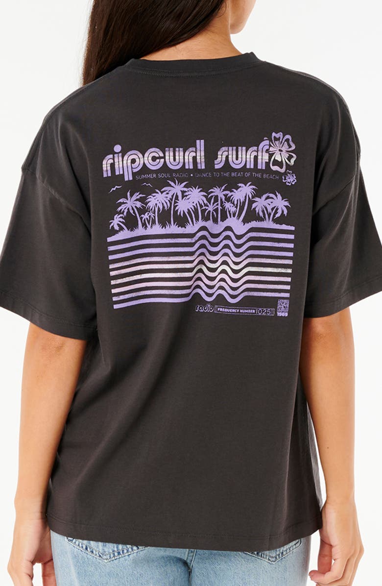 Rip Curl Neon Isles Hertitage Cotton Graphic T-Shirt, Alternate, color, Washed Black