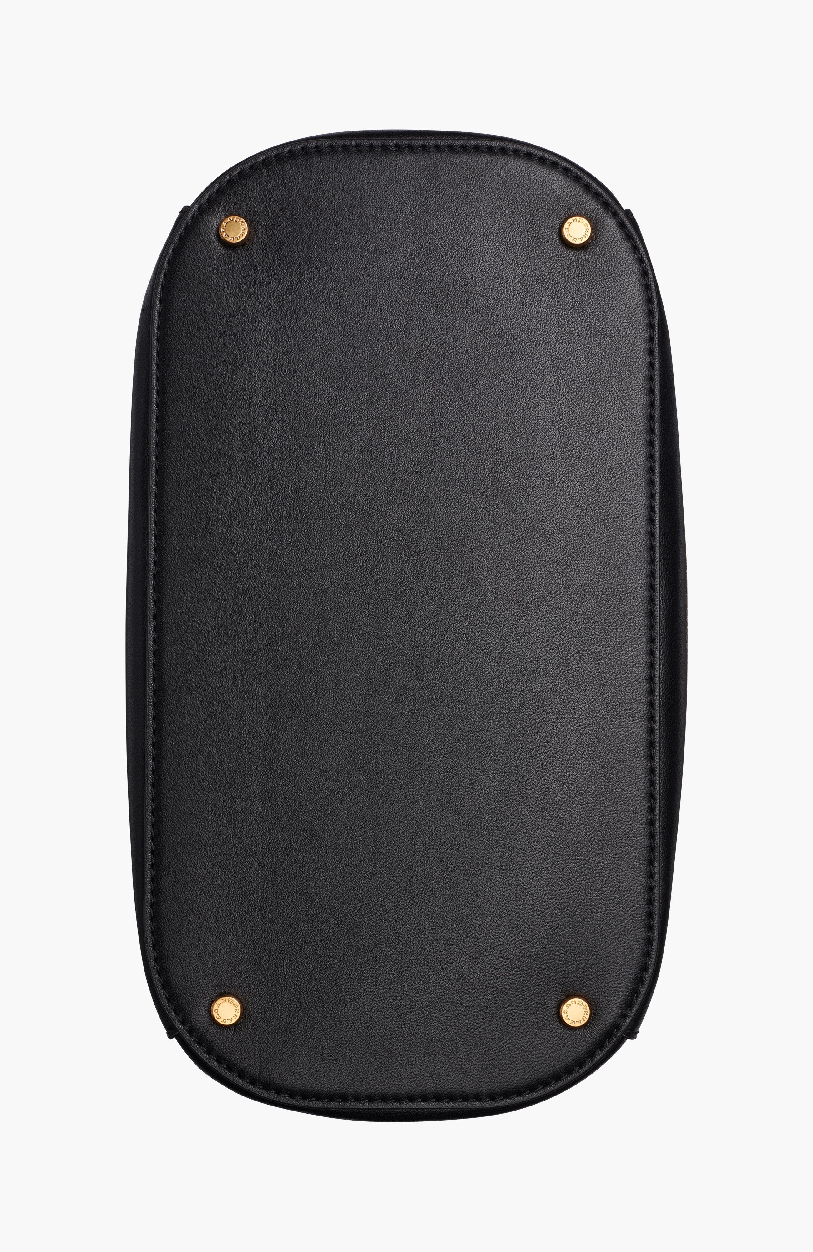 Donna Karan New York Gingham Bucket, Alternate, color, Black/Gold