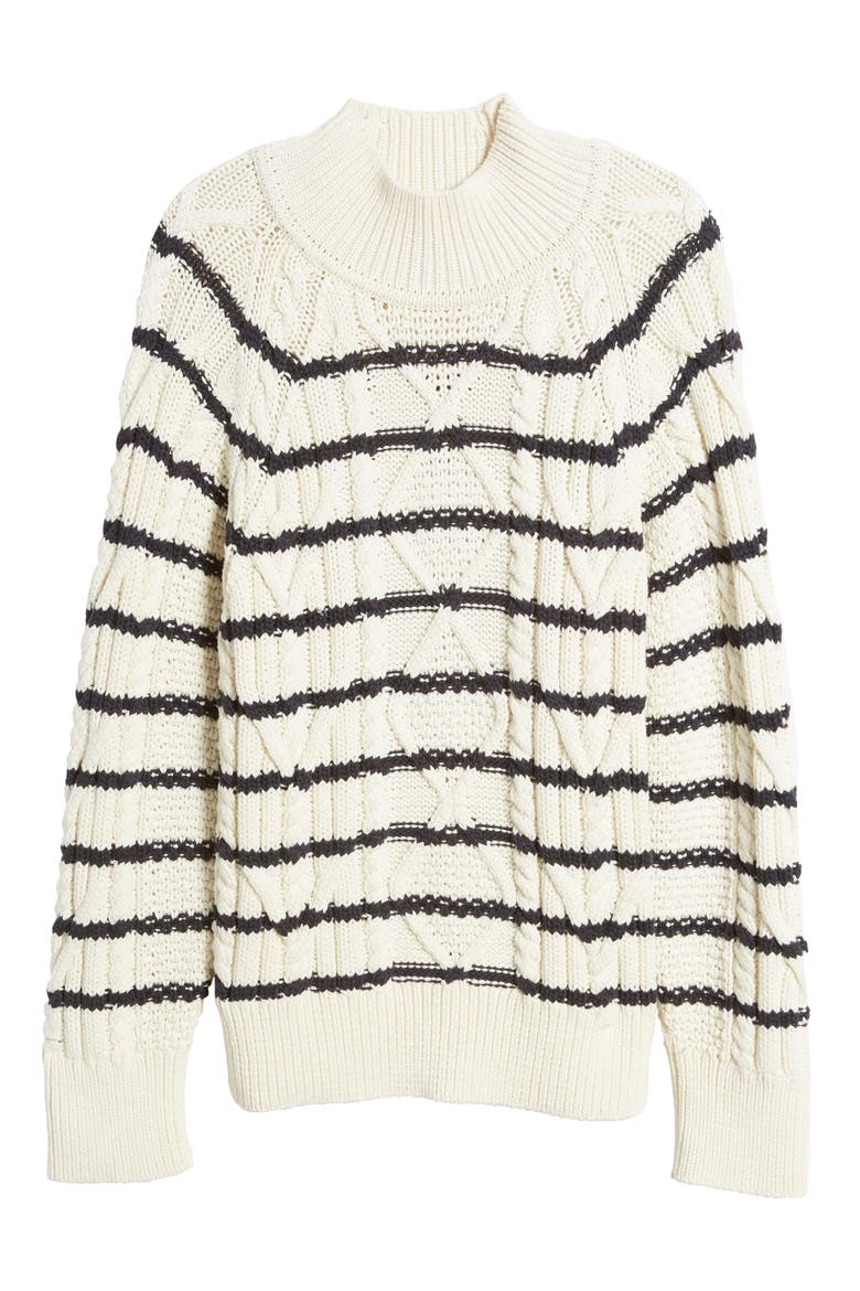 Fodela Cable Cotton & Virgin Wool Sweater, Alternate, color, OPEN MISC