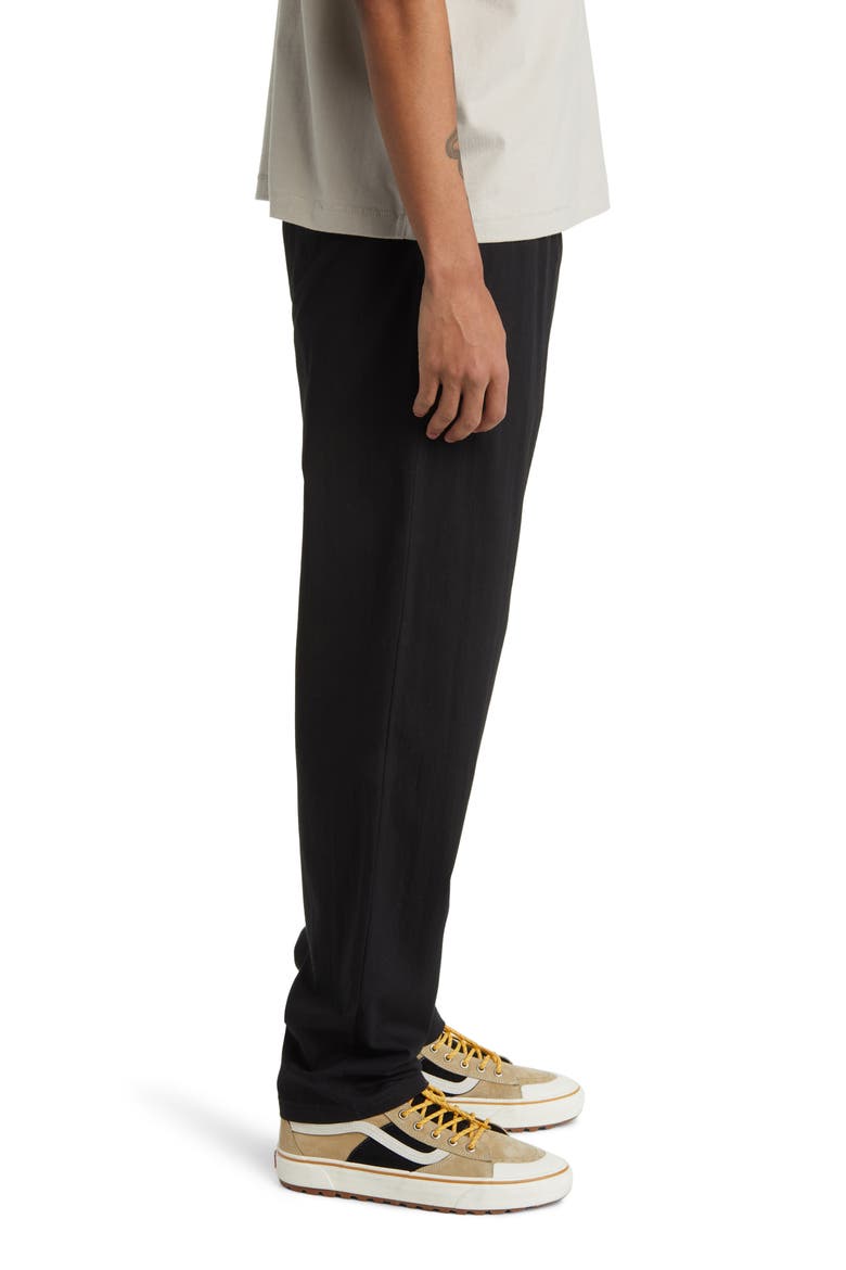 Relaxed Fit Elastic Waist Workwear Pants, Alternate, color, BLACK