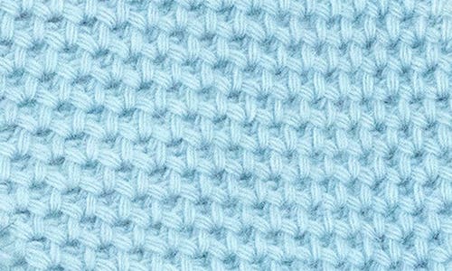 Portolano Honeycomb Knit Wool Blend Gloves In Blue