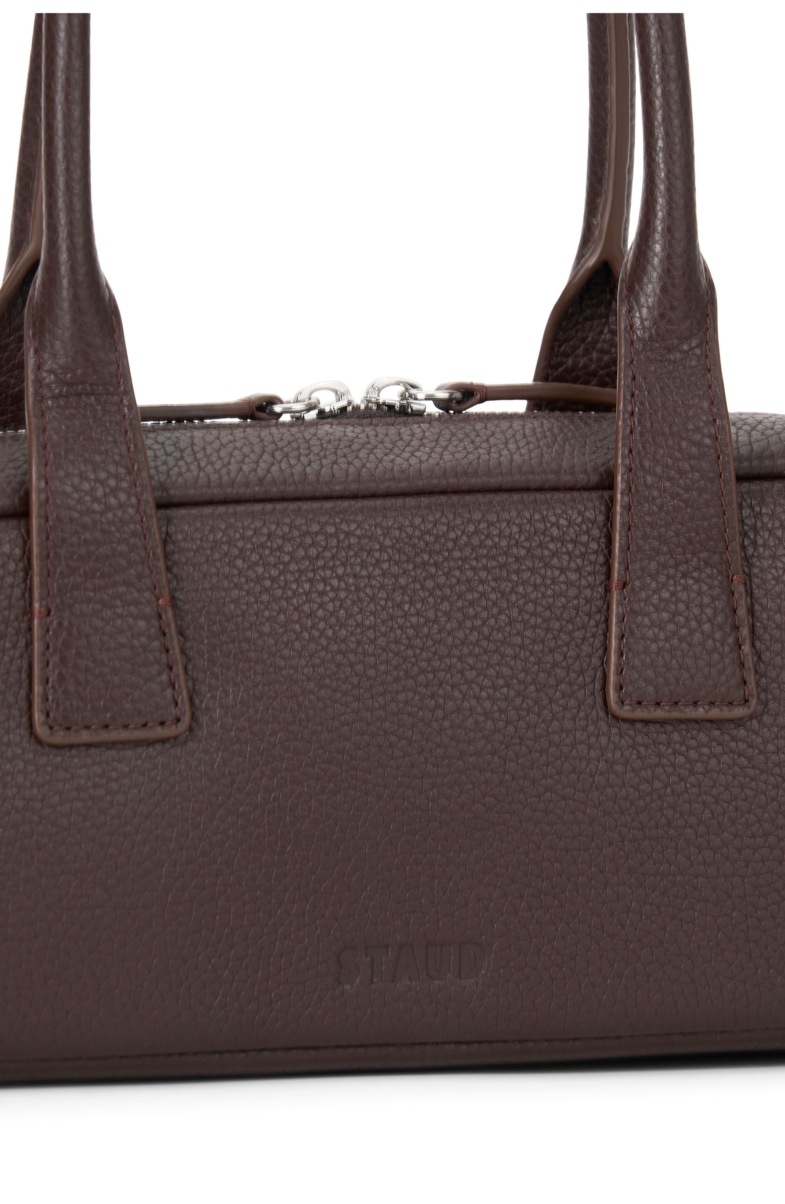 STAUD The Dude Leather Shoulder Bag, Alternate, color, Espresso
