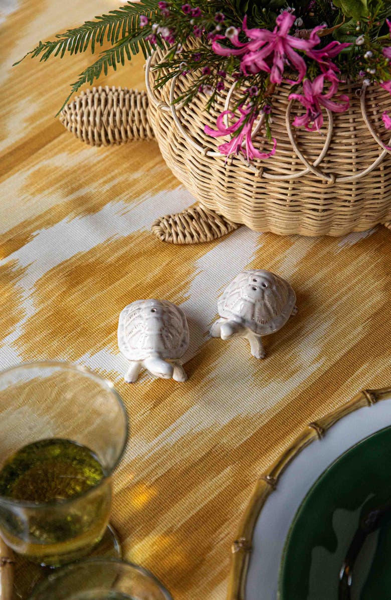 Juliska Clever Creatures Turtle Salt & Pepper Shakers Set, Alternate, color, Whitewash