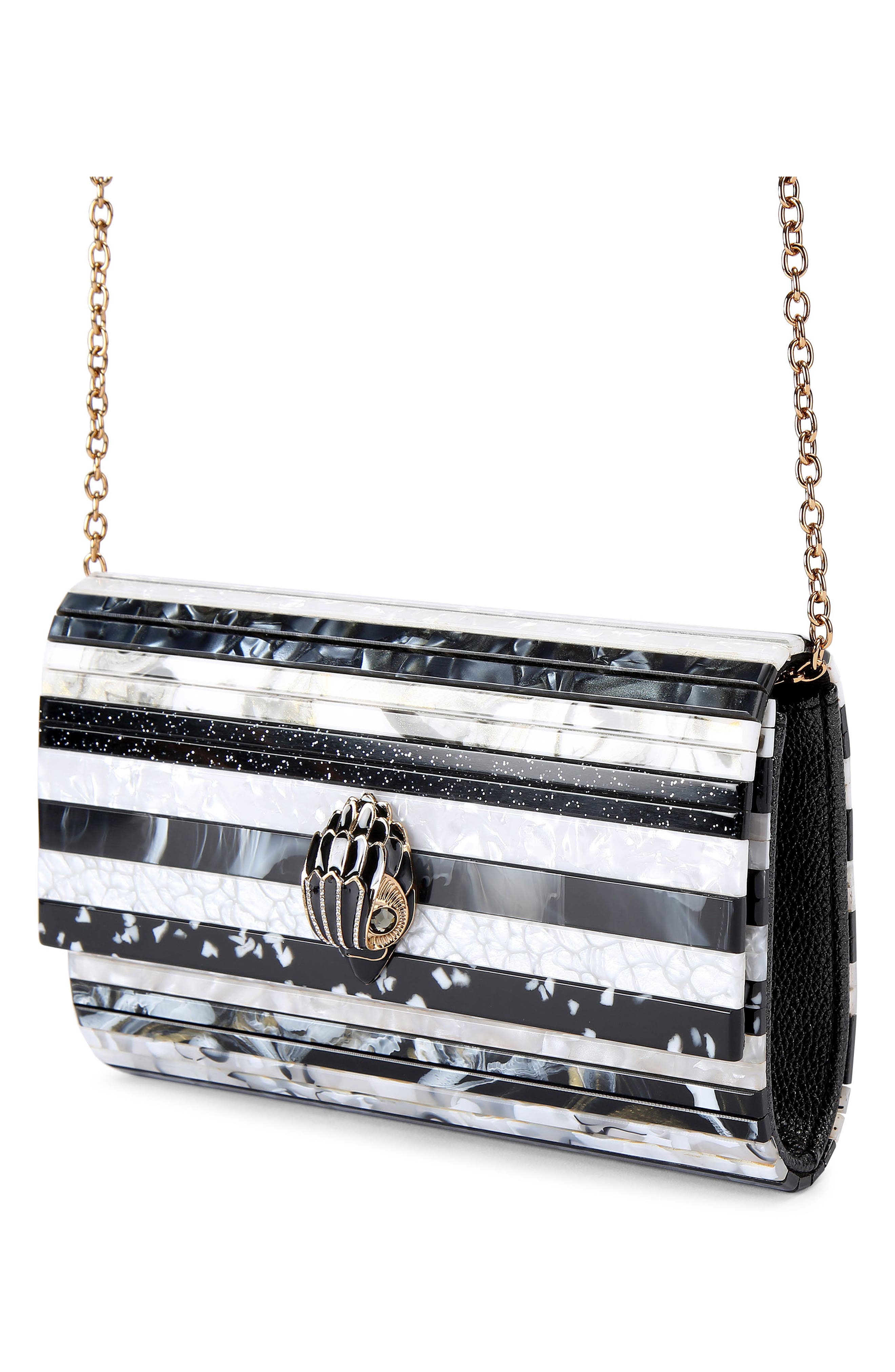 Kurt Geiger London Party Eagle Clutch, Alternate, color, Charcoal