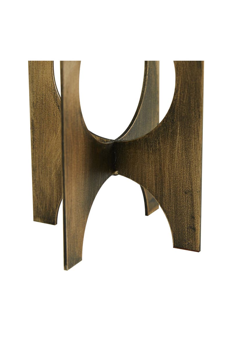 VIVIAN LUNE HOME Goldtone Metal Handmade Pillar Candle Holder - Set of 3, Alternate, color, Gold