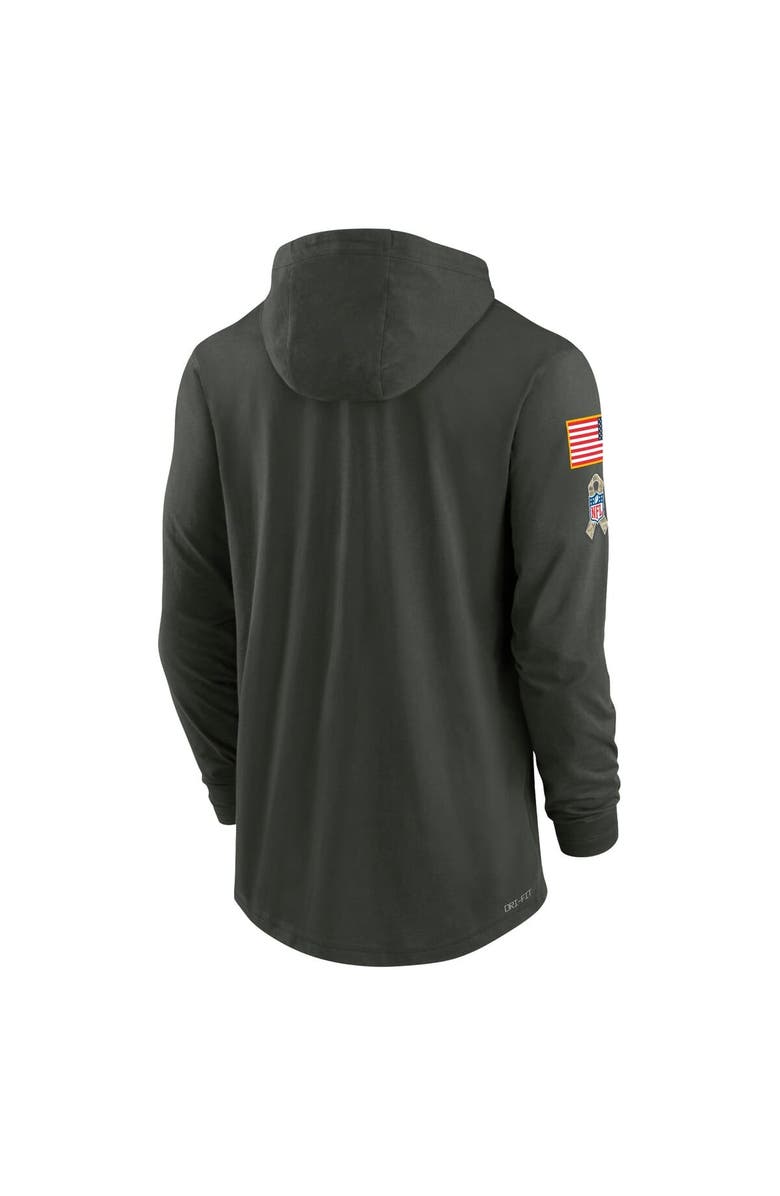 Nike Men's Nike Forest Green Washington Commanders 2025 Salute to Service Sideline Dri-FIT Lightweight Hooded Pullover, Alternate, color, Forest Green