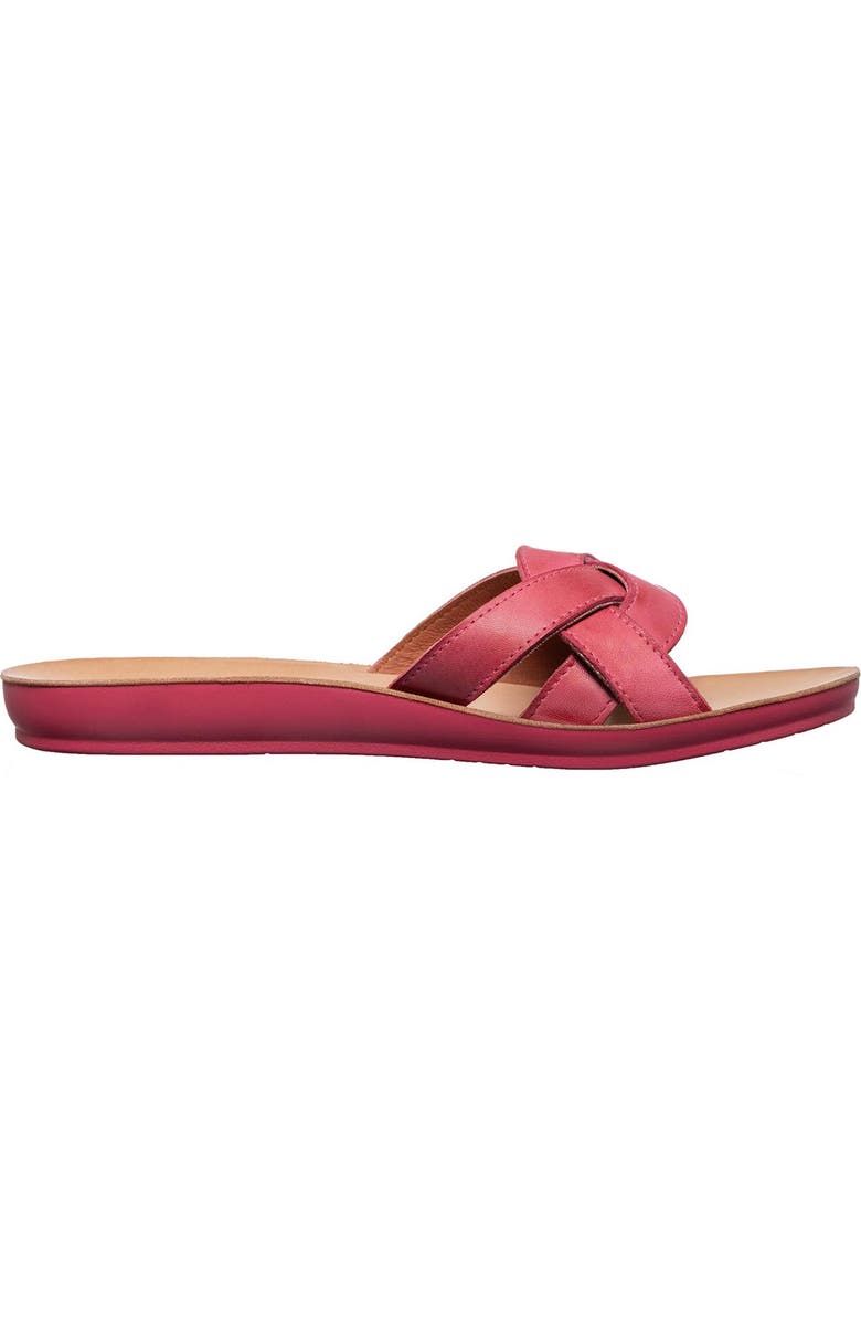 ANTELOPE Alta Woven Leather Slide Sandal, Alternate, color, Pink