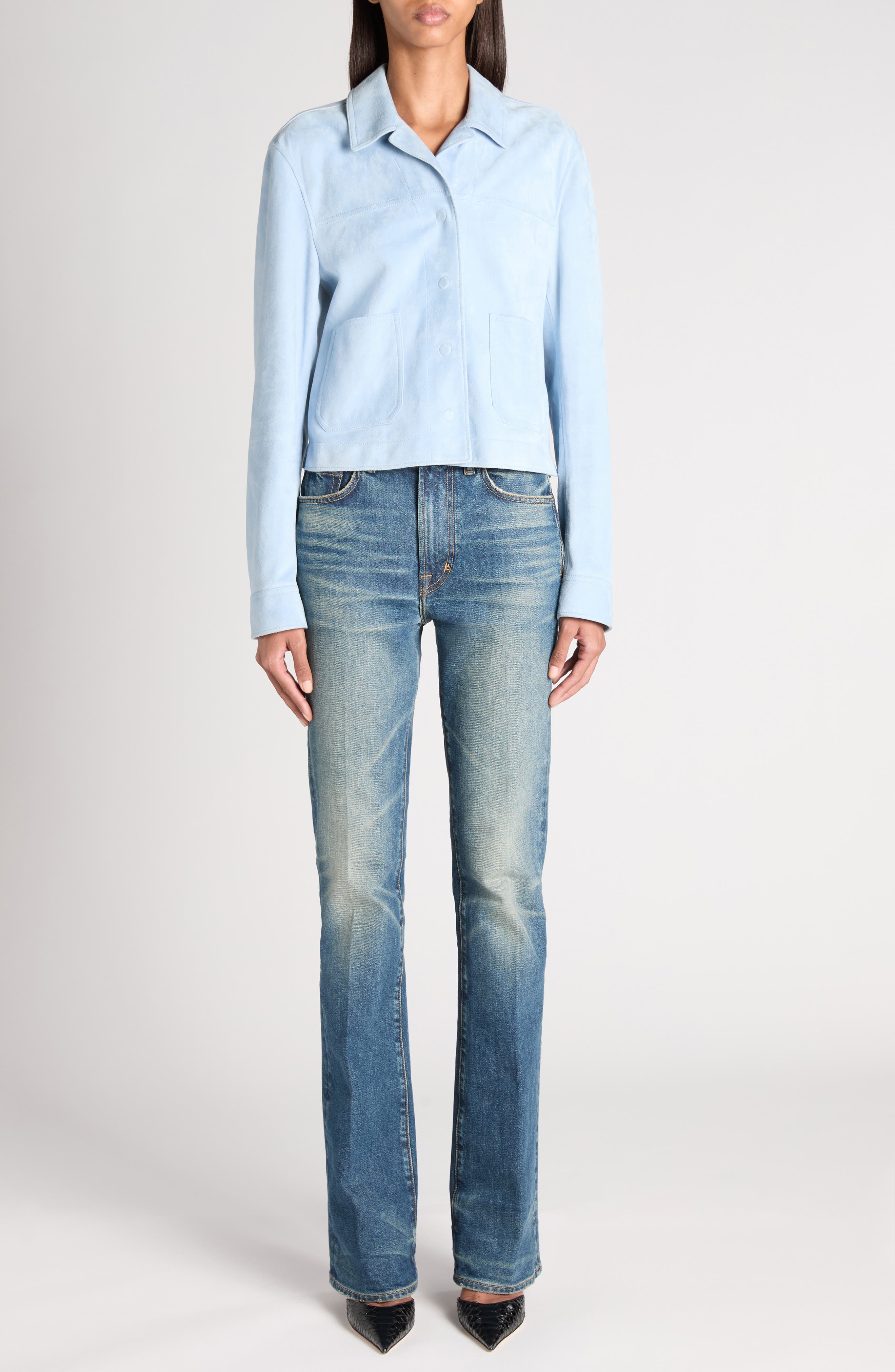 Lambskin Suede Overshirt - image 2