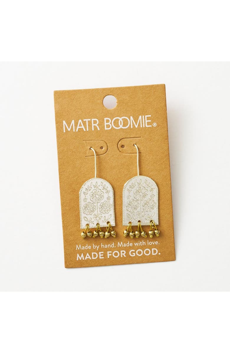 Matr Boomie Haveli Etched Statement Earring, Alternate, color, Bronze