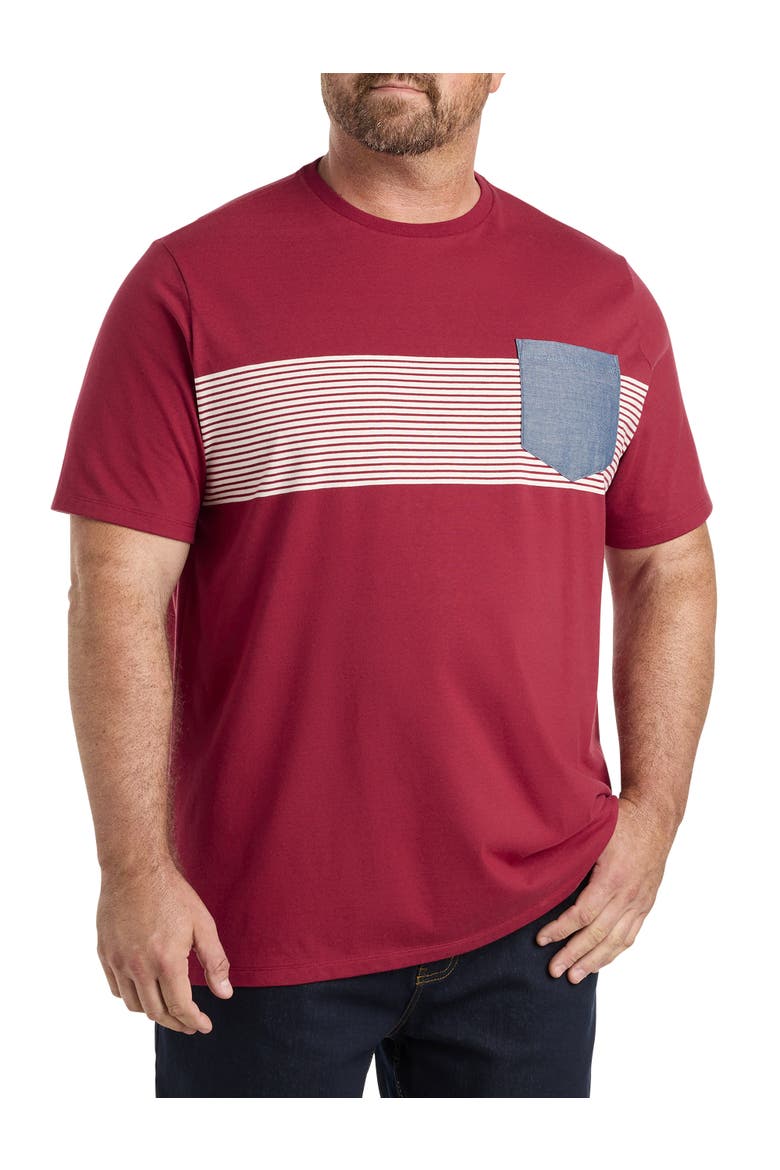 Colorblock Pocket T-Shirt, Main, color, TIBETAN RED