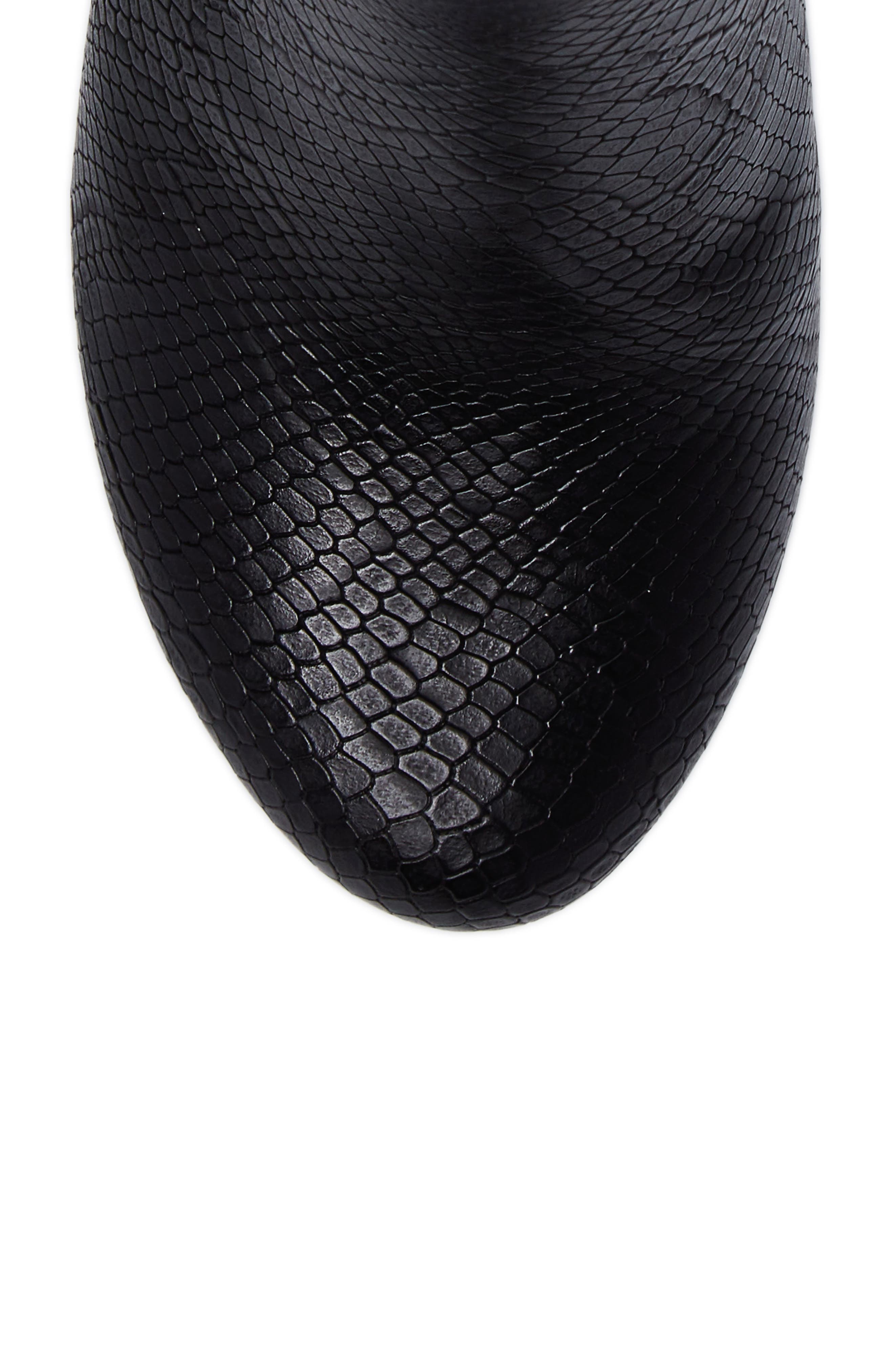 Klaudia II Block Heel Bootie, Alternate, color, BLACK PRINTED LEATHER