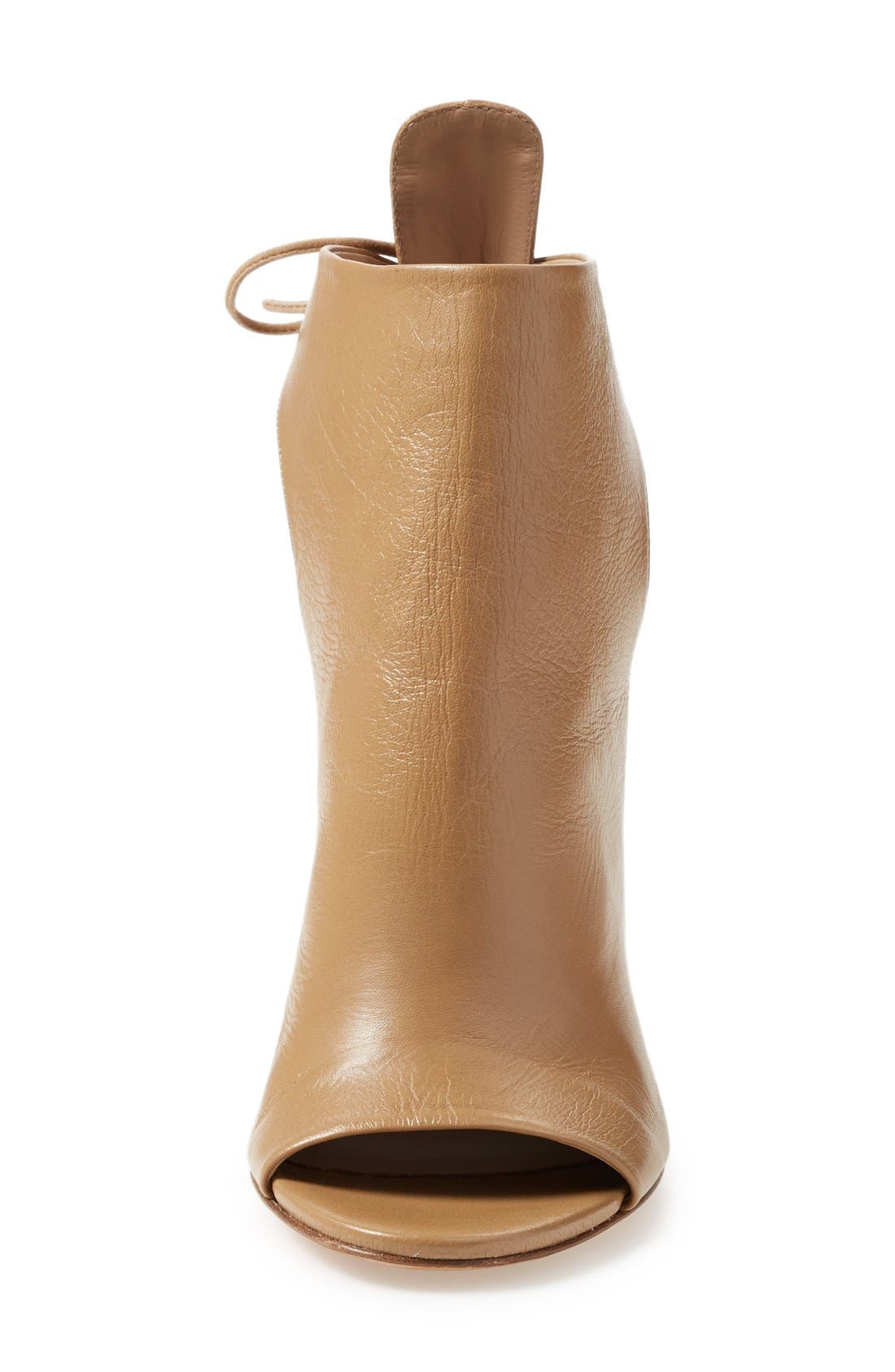 'Gabbrielle' Open Toe Bootie, Alternate, color, SAND LEATHER
