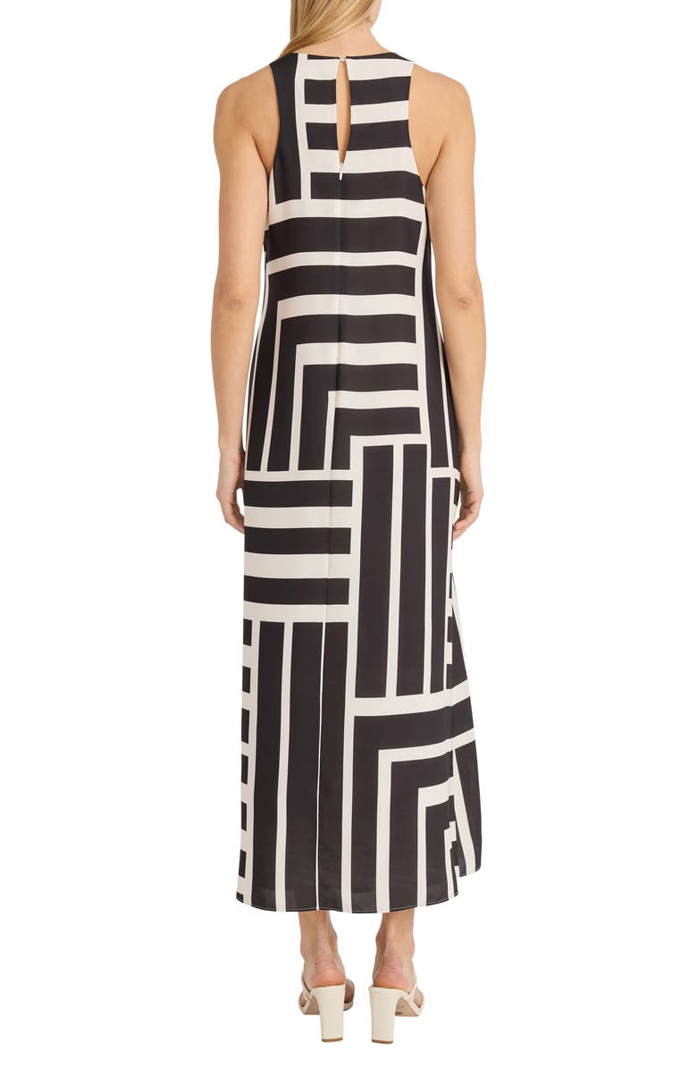 Donna Morgan Stripe Maxi Dress, Alternate, color, Cream/ Black