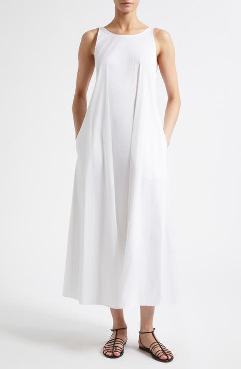 Cotton Blend Stretch Poplin Sundress
