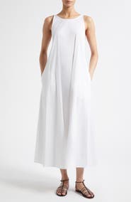 Max Mara Cotton Blend Stretch Poplin Sundress