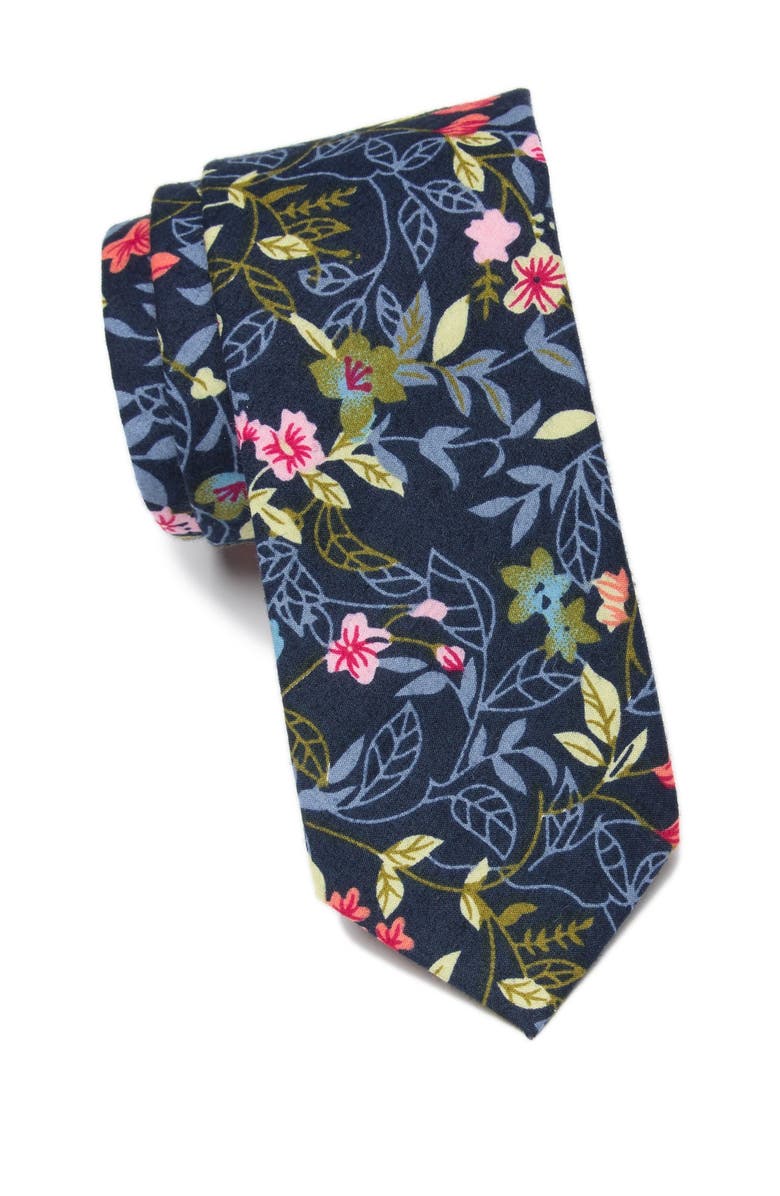 Original Penguin Giles Floral Tie, Main, color, 