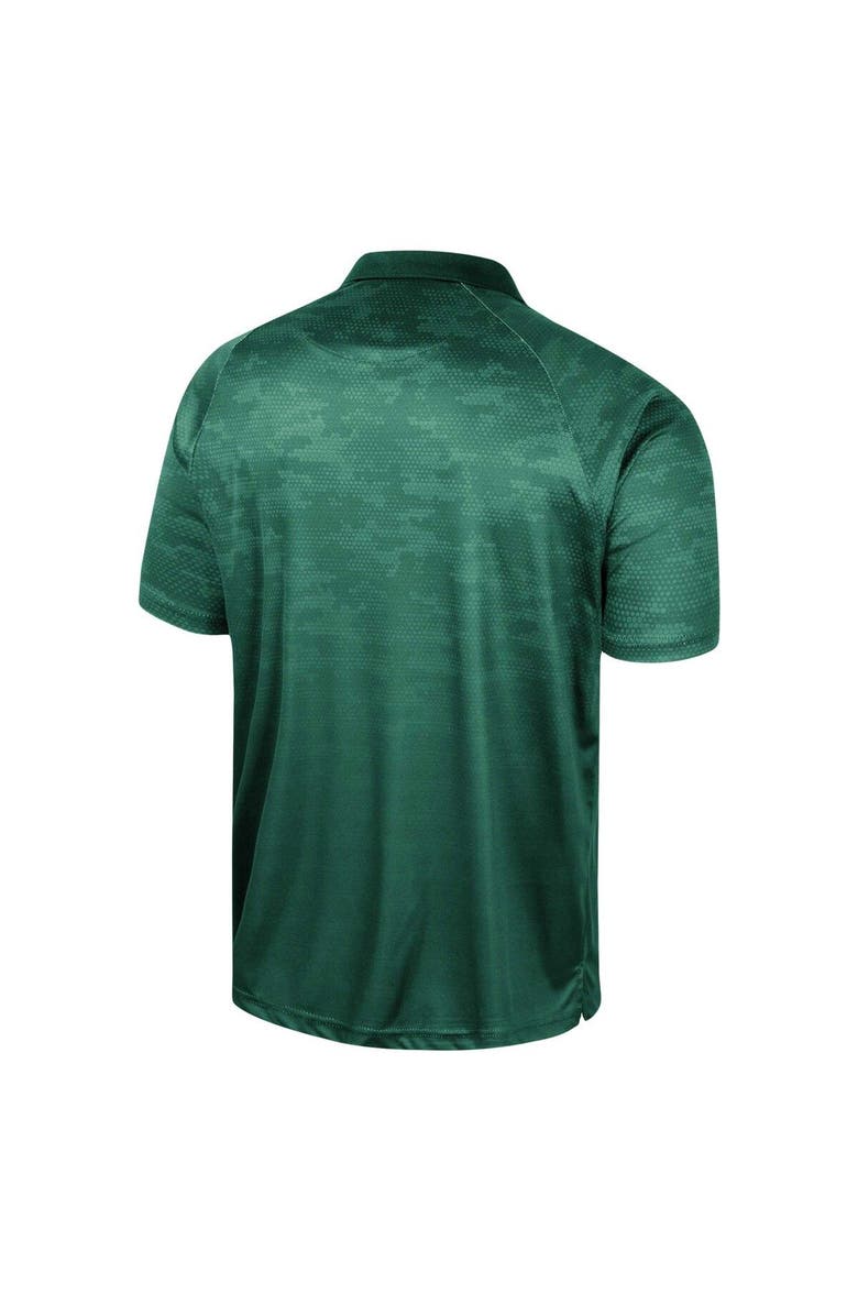 COLOSSEUM Men's Colosseum Green Colorado State Rams Honeycomb Raglan Polo, Alternate, color, Green