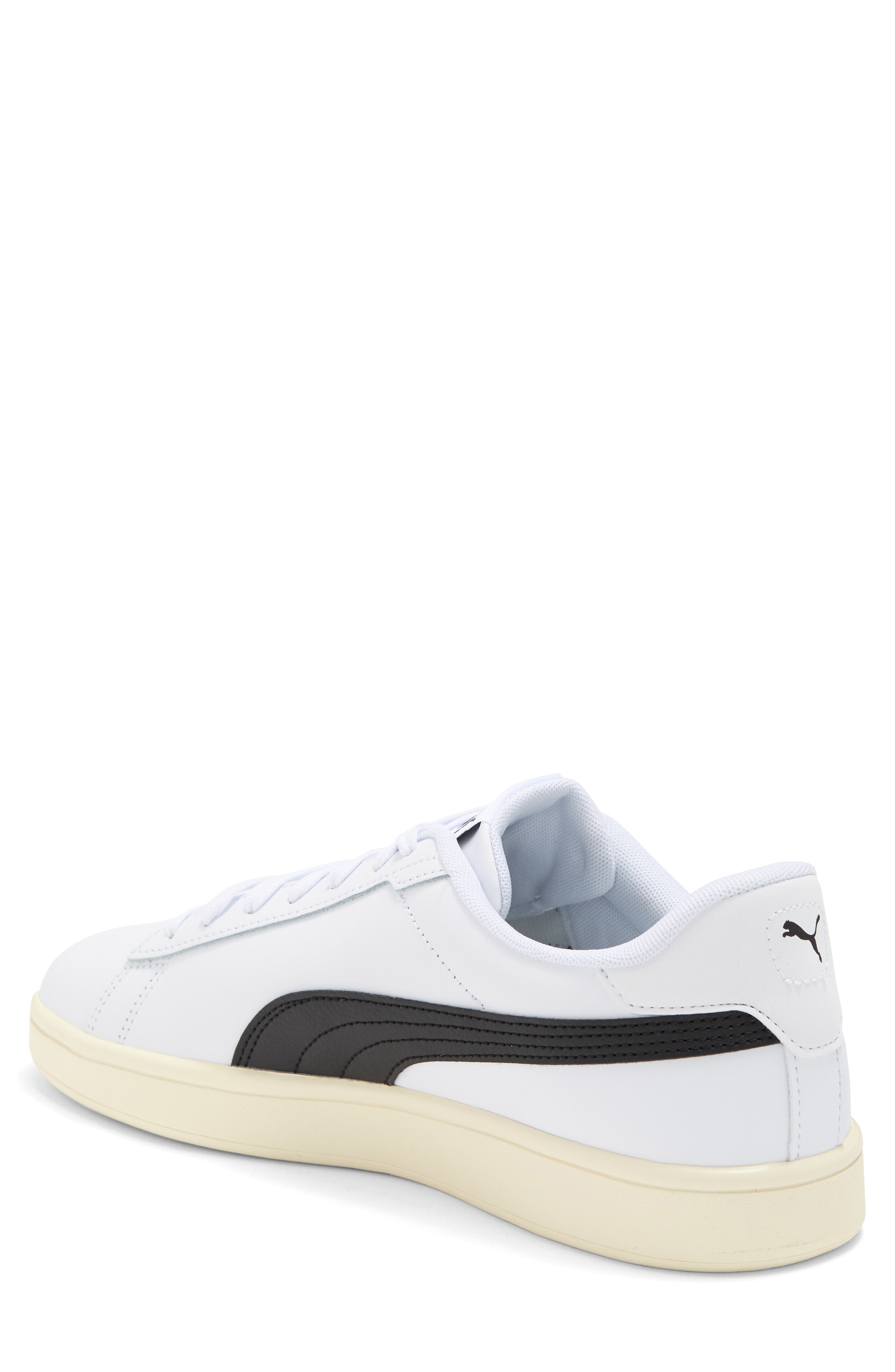 PUMA Smash 3.0 Low Top Sneaker, Alternate, color, Puma White-Black-Gold-Ivory