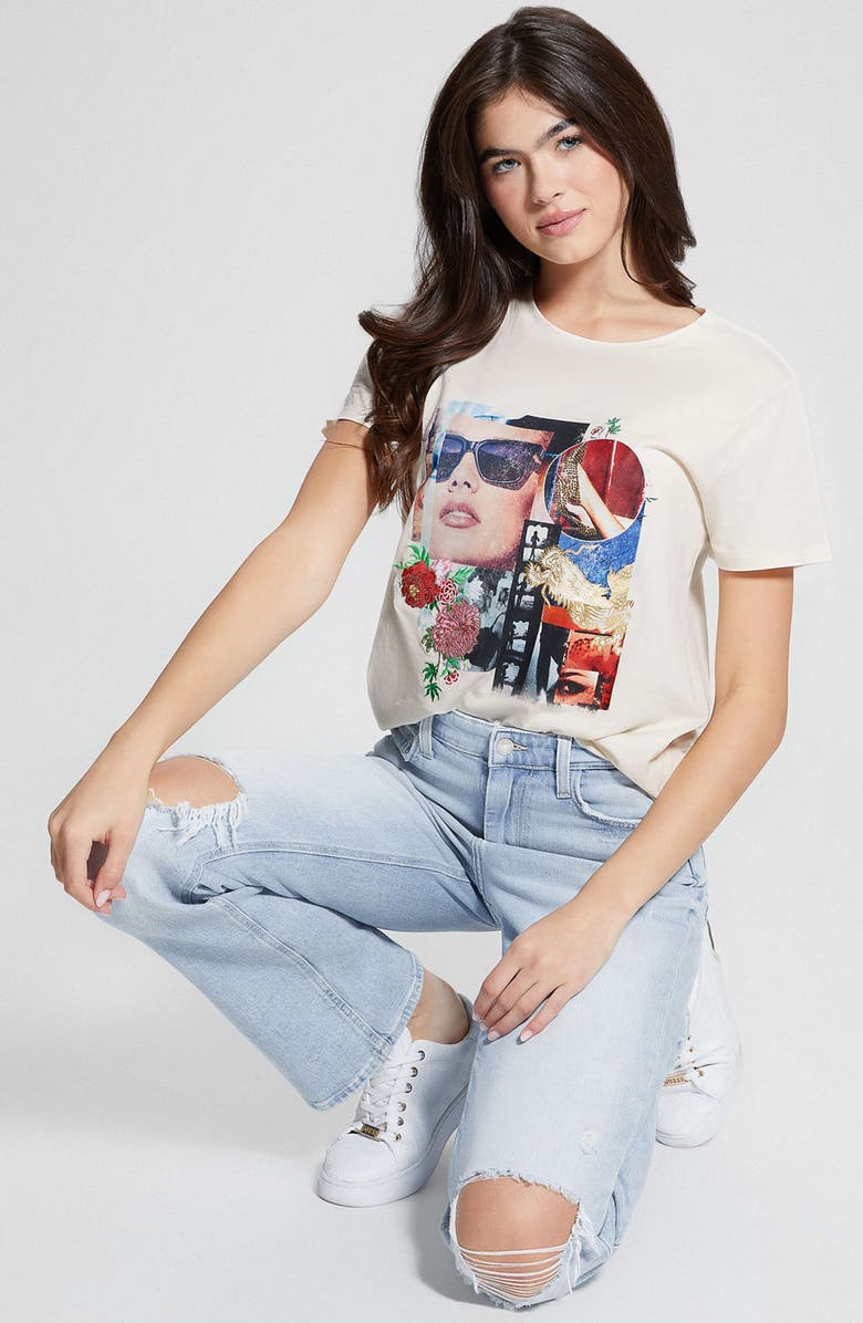 GUESS Hollywood Dragon Graphic T-Shirt, Alternate, color, 