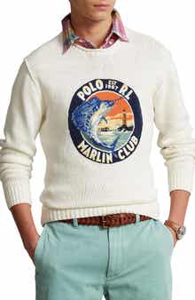 Polo Ralph Lauren Cotton & Linen Graphic Crewneck Sweater