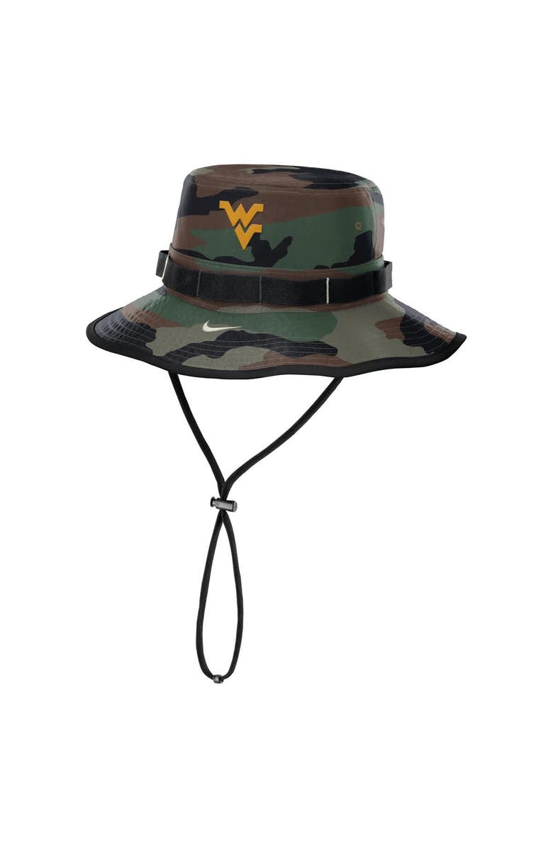 Nike Men's Nike Camo West Virginia Mountaineers 2024 Military Appreciation Apex Bucket Hat, Main, color, Camo