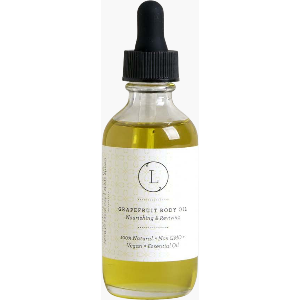 Lizush Cbd Natural Body Oil With Cbd, Grapefruit Moisturizing Body Oil In Light Yellow