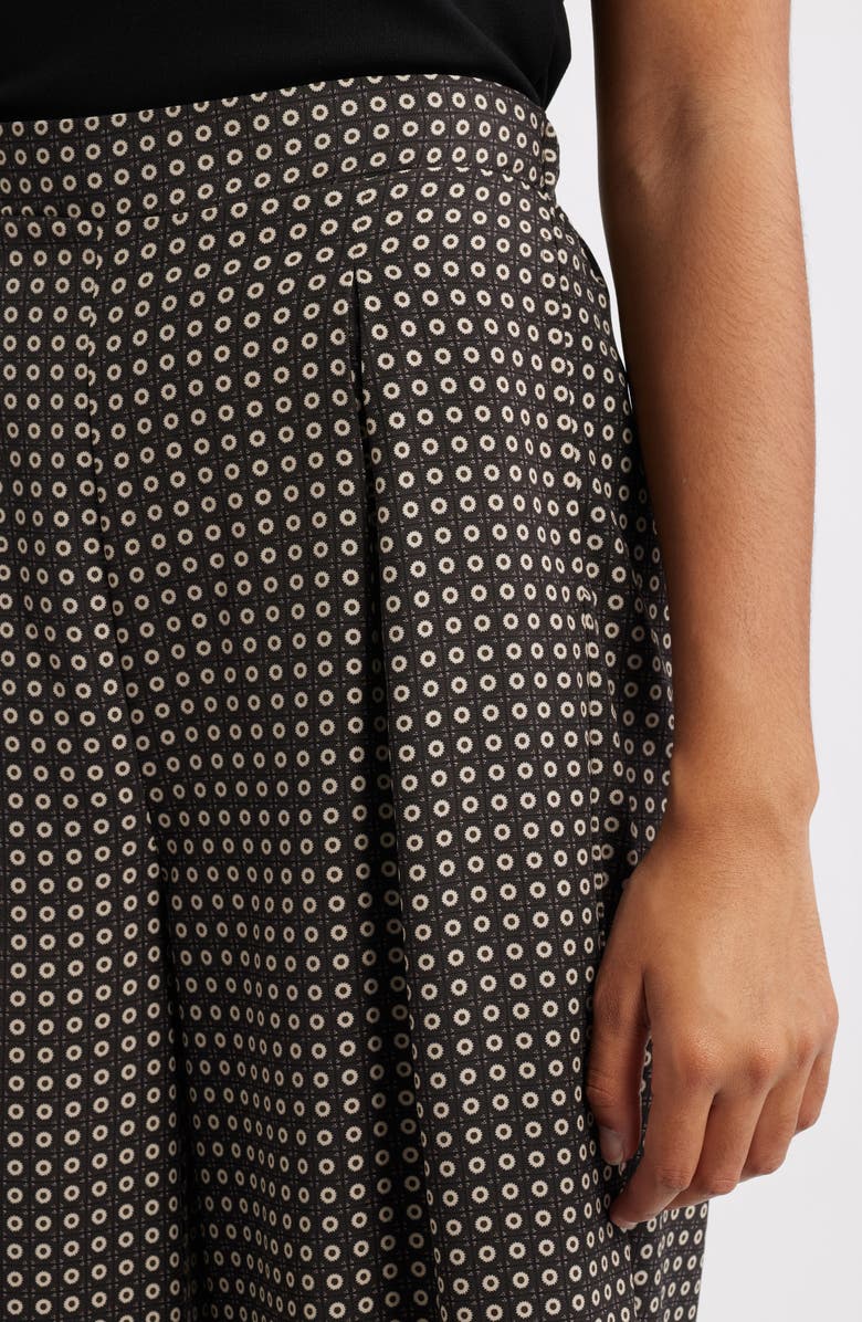 Bobeau High Waist Wide Leg Pants, Alternate, color, Dark Brown/ Taupe