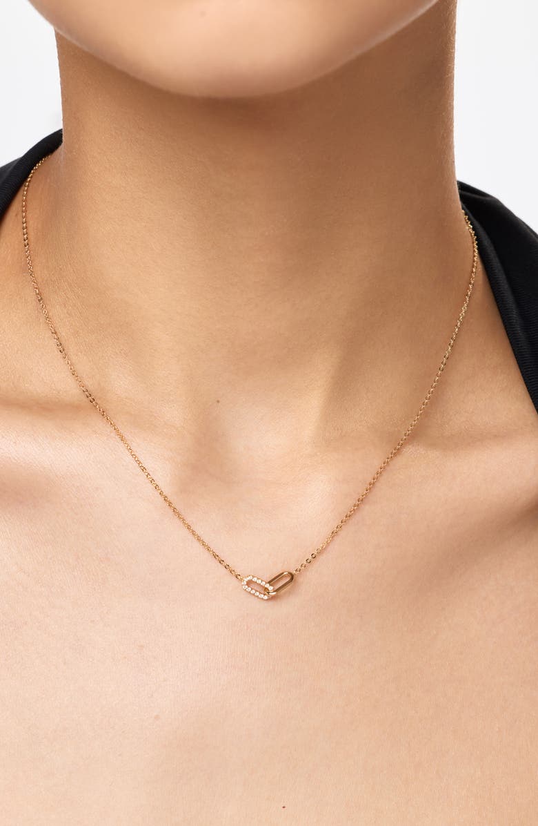 Ana Luisa Solid Yellow Gold - Diamond Link Necklace, Alternate, color, Gold