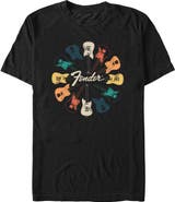 FENDER Men's Fender Colorful Kaleidoscope Guitars  Graphic T-Shirt