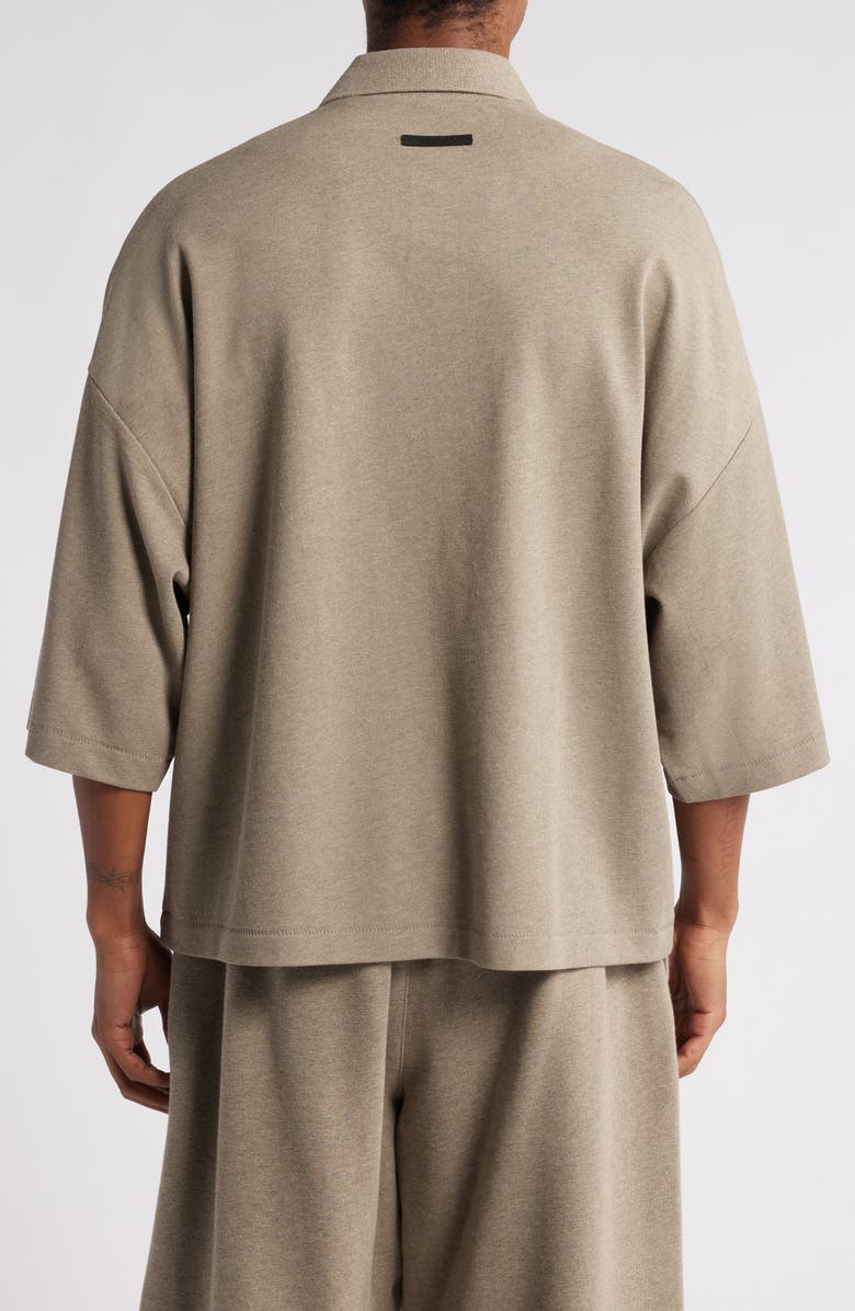 Fear of God Essentials Oversize Cotton Blend Piqué Polo, Alternate, color, 