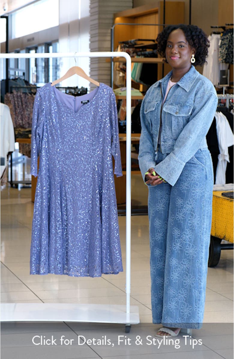 Lace Fit & Flare Dress, sales video thumbnail