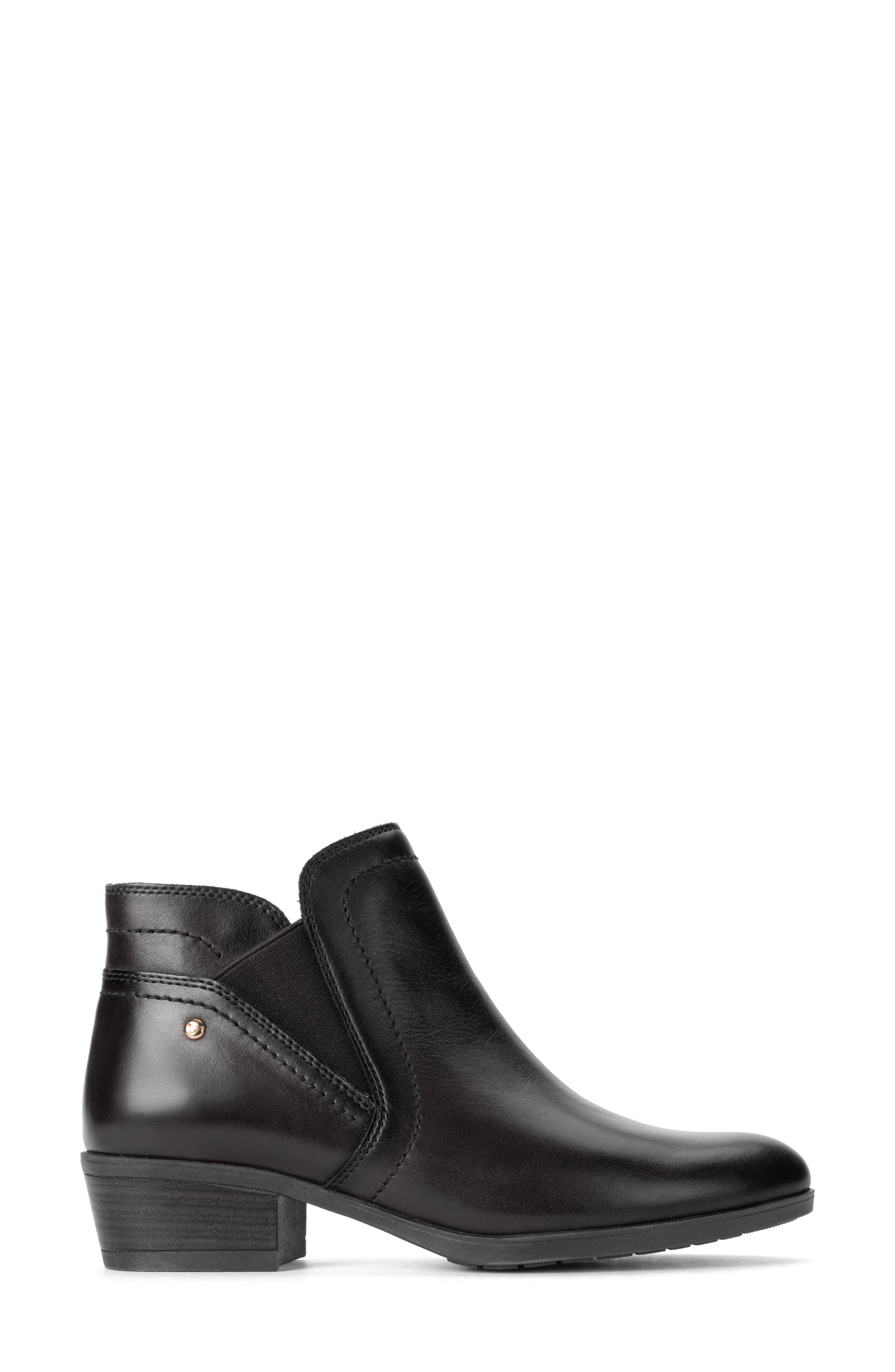Daroca Leather Bootie, Alternate, color, BLACK
