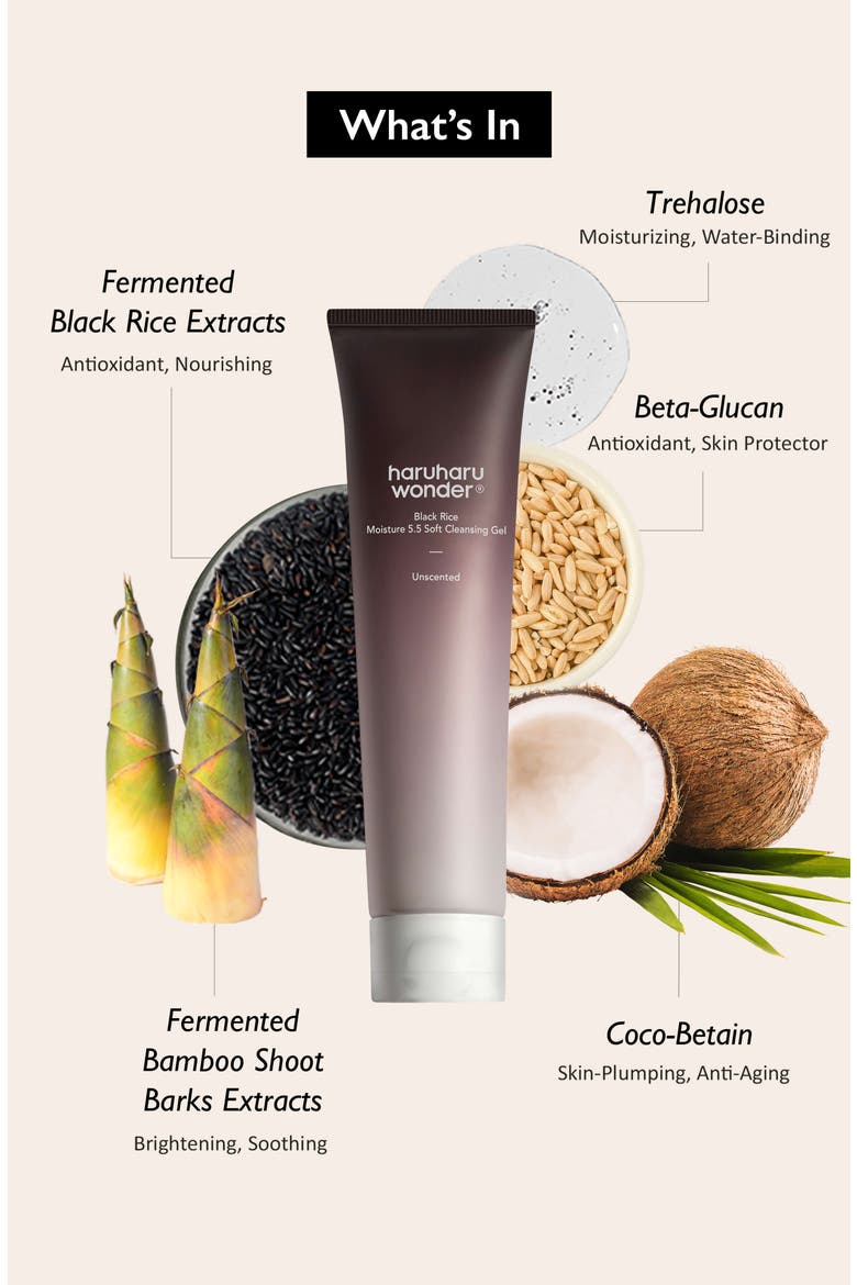 Black Rice Moisture 5.5 Soft Cleansing Gel, Alternate, color, None