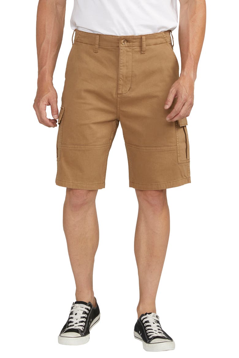Stretch Cotton Twill Cargo Shorts, Main, color, DESERT