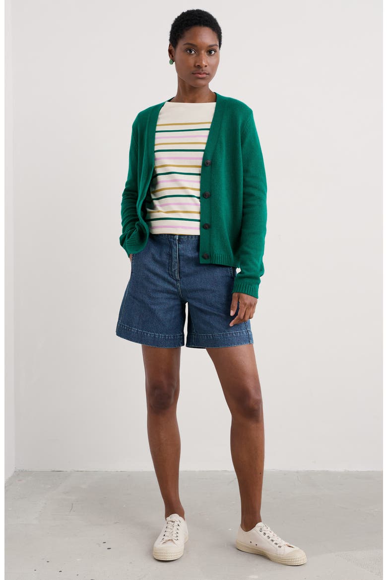 Kelyn Cardigan, Alternate, color, KNIT MELANGE SEA TEAL
