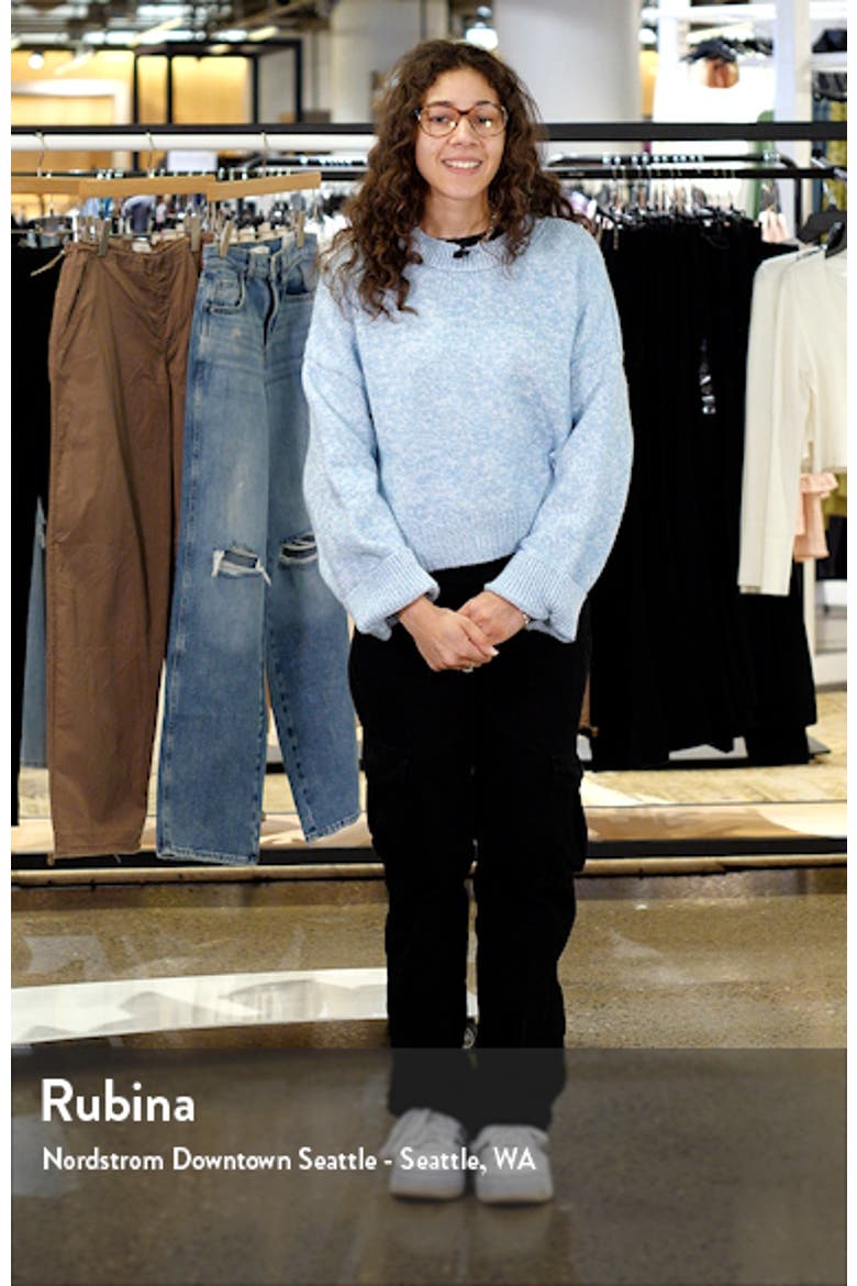 Drop Shoulder Crop Sweater video