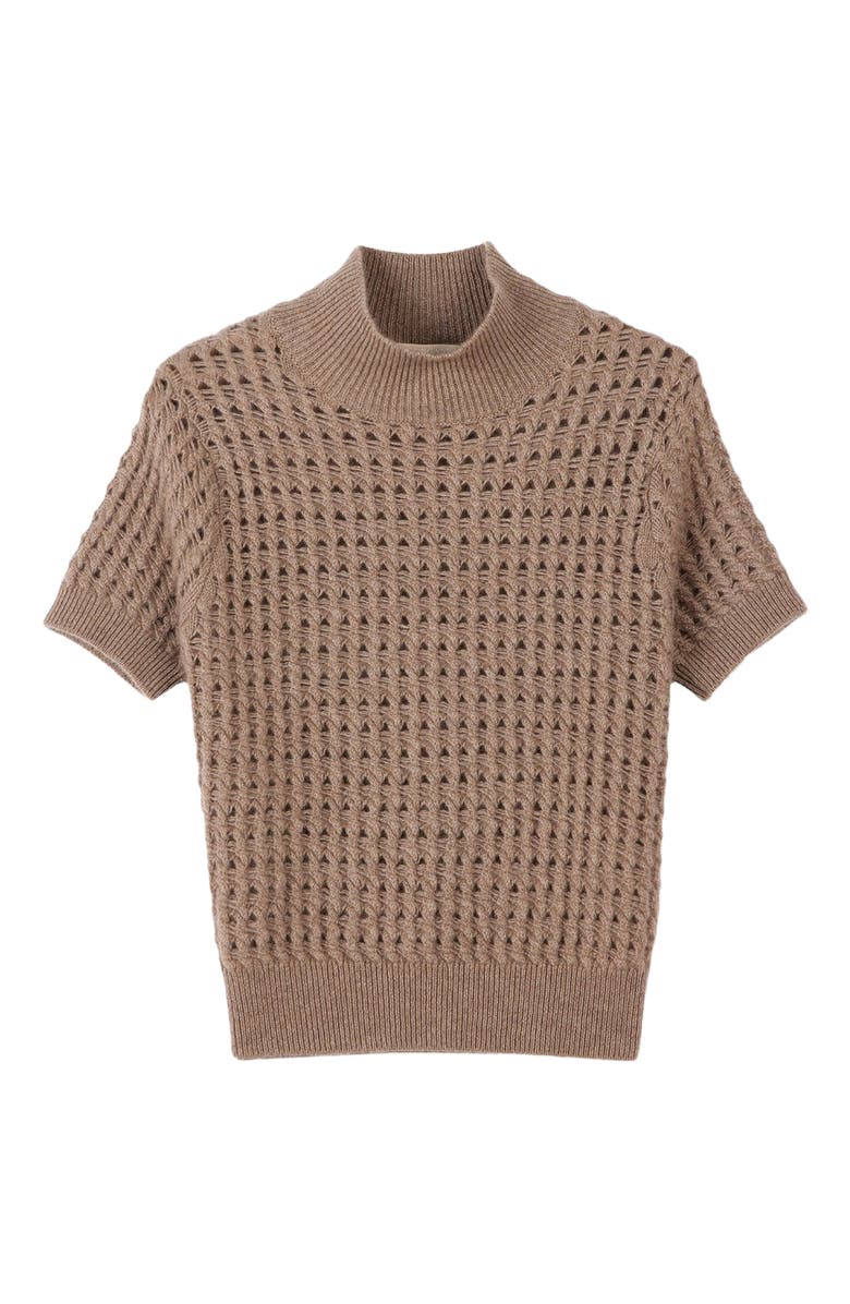 GOBI Mongolian Cashmere High-Neck Cashmere Top, Alternate, color, 