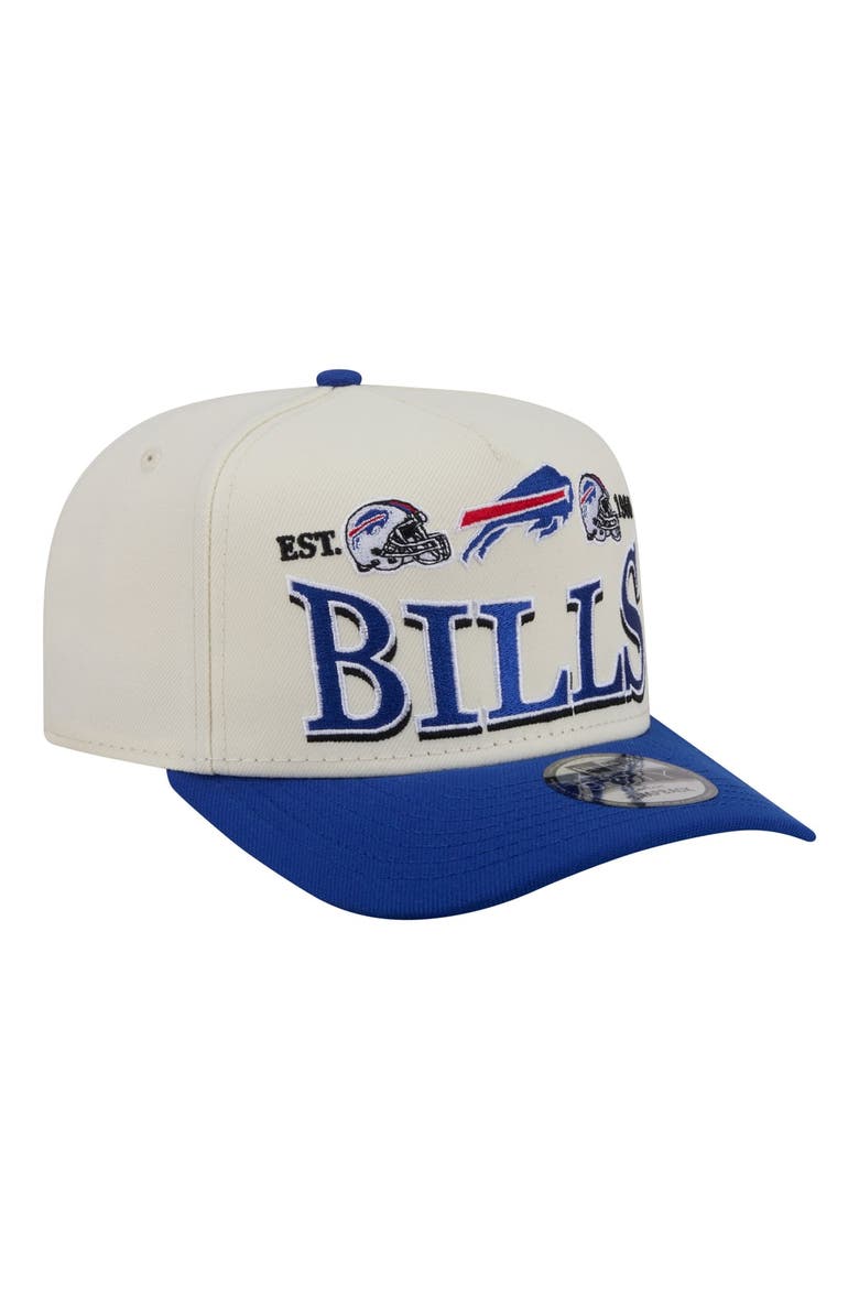 Men's New Era  Cream/Royal Buffalo Bills A-Frame 9FIFTY Snapback Hat, Main, color, Cream