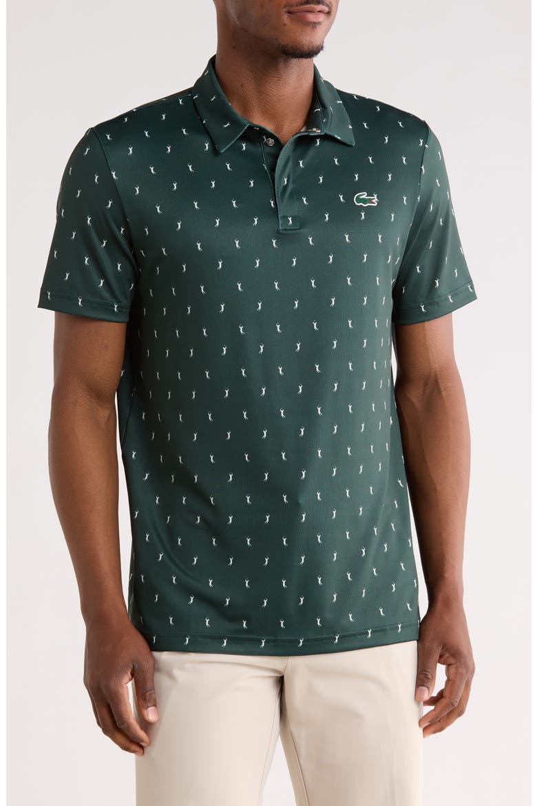 Regular Fit Print Stretch Polo Shirt, Main, color, SINOPLE/ FLOUR