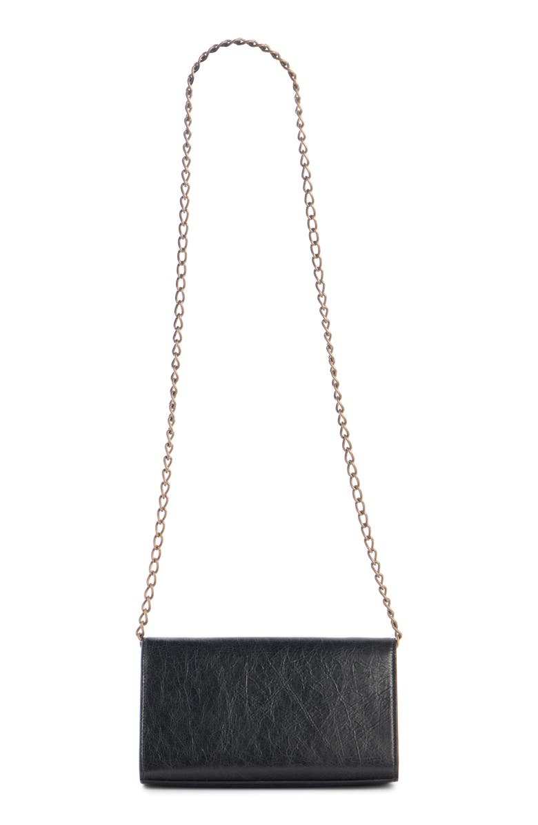 Balenciaga Le City Leather Wallet on a Chain, Alternate, color, 1000 Black