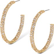 Nadri The Perfect Gift Crushed Pavé Inside Out Hoop Earrings