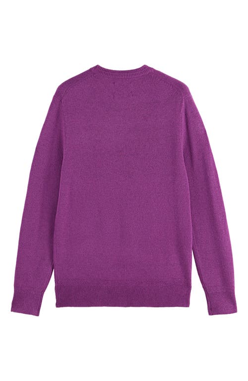 Scotch & Soda Soft Knit Crewneck Sweater In Purple