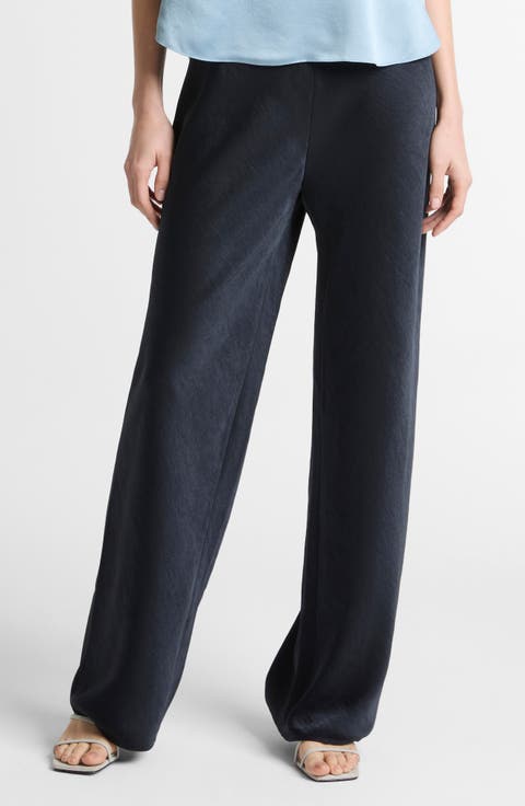 Fluid High Waist Straight Leg Pants