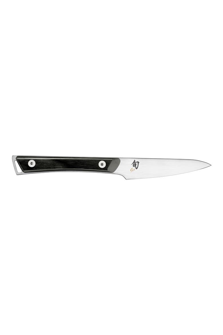 Kazahana Japanese Stainless Steel Pairing Knife, Main, color, BLACK