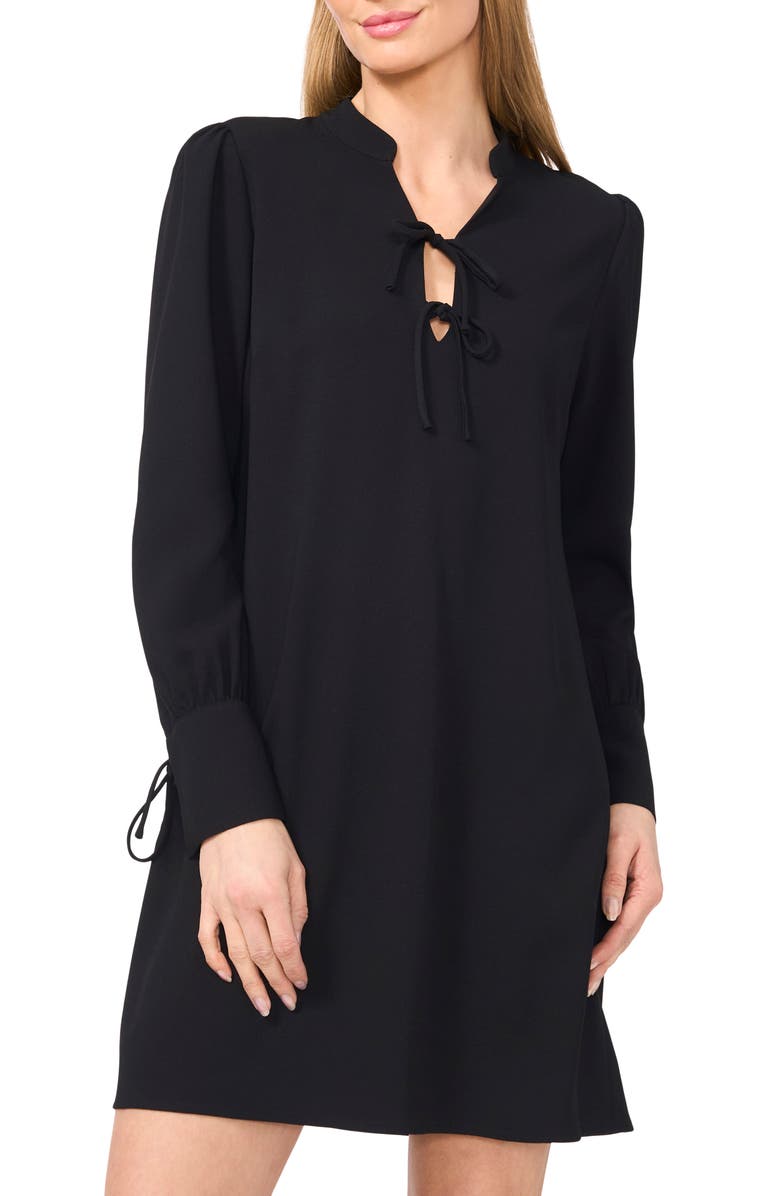 CeCe Tie Detail Long Sleeve Dress, Alternate, color, 