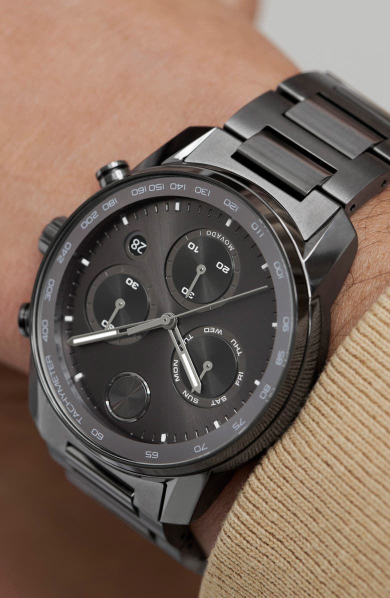 Movado Bold Verso Chronograph Bracelet Watch, 44mm, Alternate, color, Gray Dial