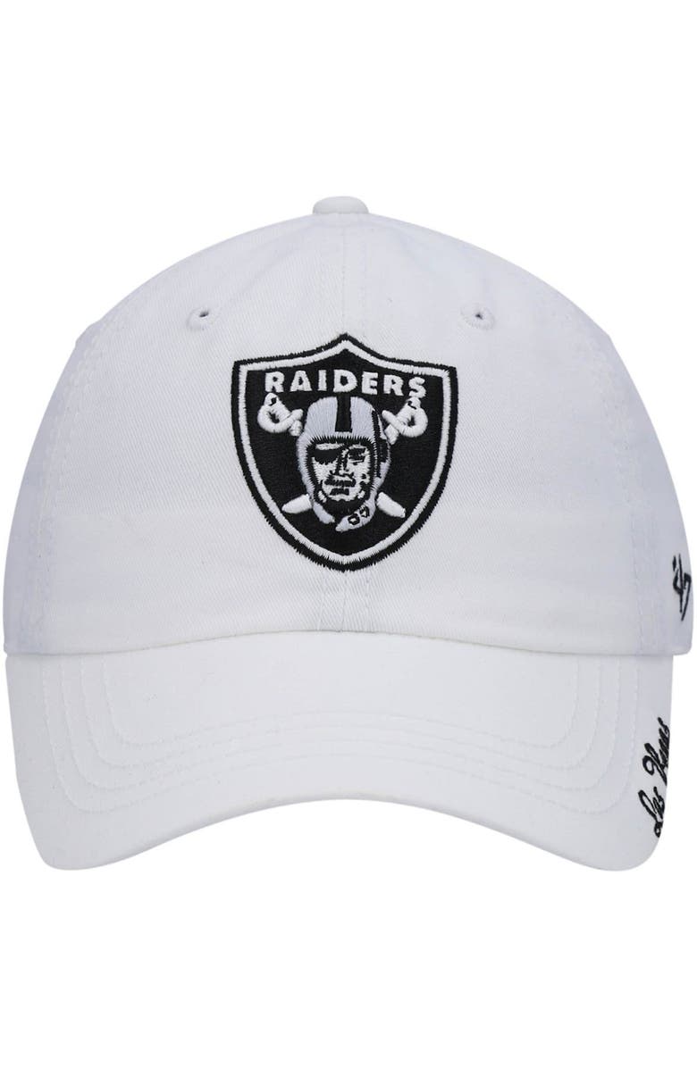 '47 Women's '47 White Las Vegas Raiders Miata Clean Up Primary Adjustable Hat, Alternate, color, White