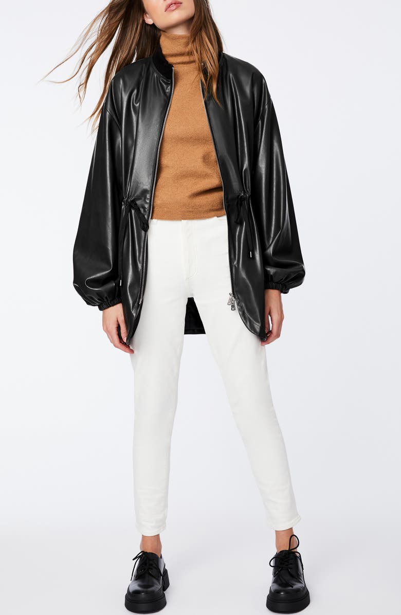Bernardo Faux Leather Anorak, Alternate, color,